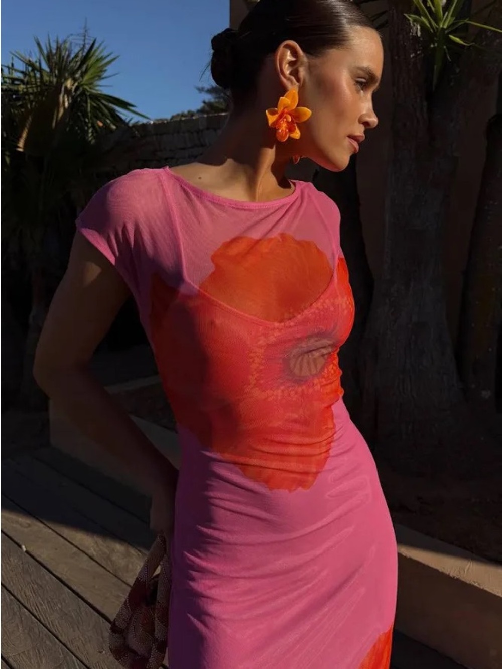 Never Fully Dressed Pink and Orange Maxi Dress